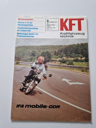 Kft kraftfahrzeugtechnik ddr - kft, ddr.
